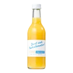 Wasserkonzepte – Flasche Orangensaft mit Logo und Etikett