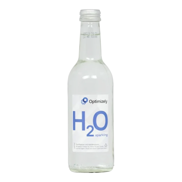 Water Concepts - Glass water bottle with logo and label