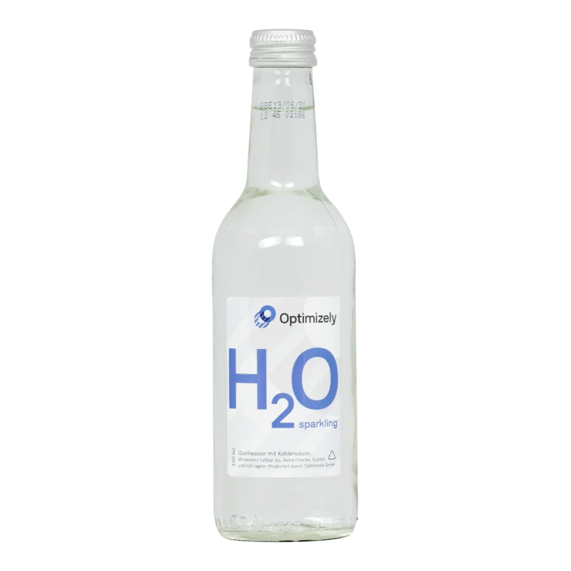 Water Concepts - Glass water bottle with logo and label