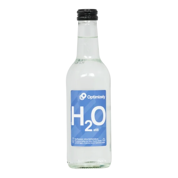 Water Concepts - Glass water bottle with logo and label