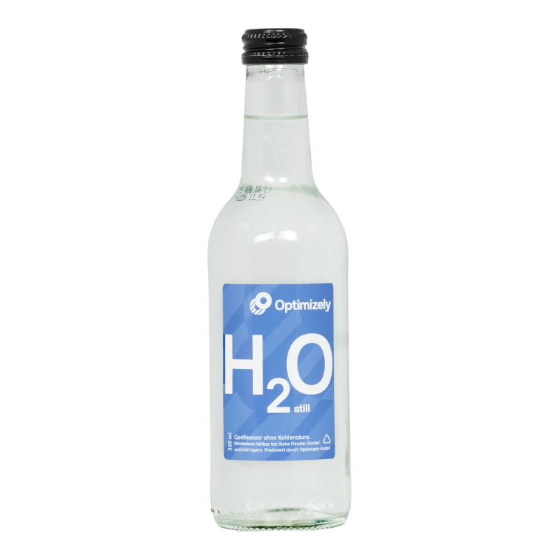 Water Concepts - Glass water bottle with logo and label