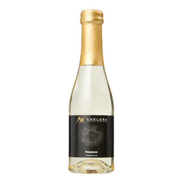 Water Concepts - Bottle of Secco Vino Frizzante non-alcoholic wine with logo and label