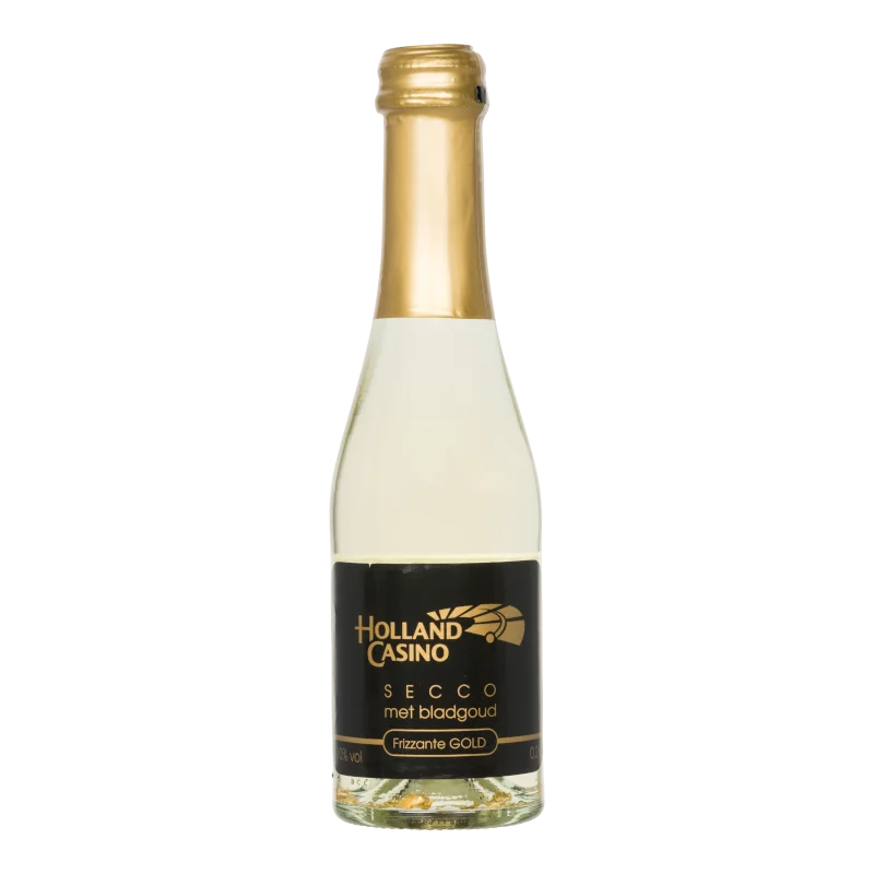 Water Concepts - Bottle of Secco Gold wine with logo and label