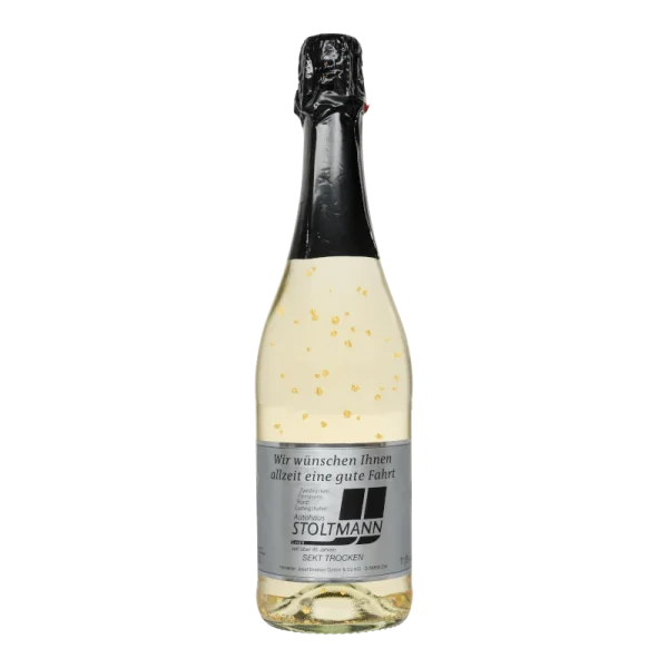 Water Concepts - Bottle of Sekt Cuvée non-alcoholic wine with logo and label